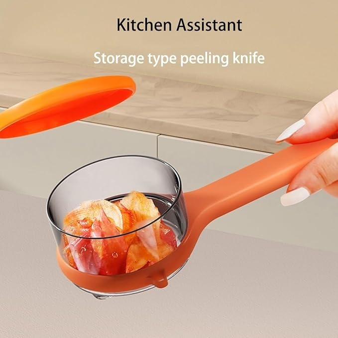 Double-Sided Stainless Steel Vegetable Peeler with Storage Box
