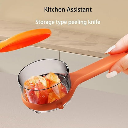 Double-Sided Stainless Steel Vegetable Peeler with Storage Box